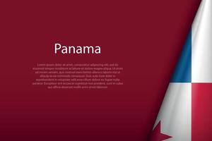 panama nationell flagga isolerat på bakgrund med copy vektor