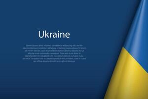 ukraina nationell flagga isolerat på bakgrund med copy vektor