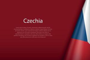 Tschechien National Flagge isoliert auf Hintergrund mit Copyspace vektor