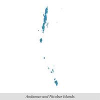 Karte von Andaman und Nicobar Inseln ist ein Union Gebiet von Indien mit Bezirke vektor