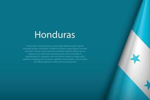 honduras nationell flagga isolerat på bakgrund med copy vektor