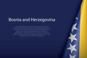 bosnien och herzegovina nationell flagga isolerat på bakgrund med copy vektor