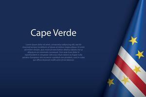 cape verde nationell flagga isolerat på bakgrund med copy vektor