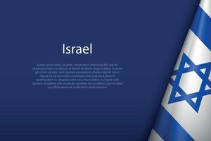 Israel nationell flagga isolerat på bakgrund med copy vektor