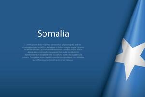 Somalia National Flagge isoliert auf Hintergrund mit Copyspace vektor
