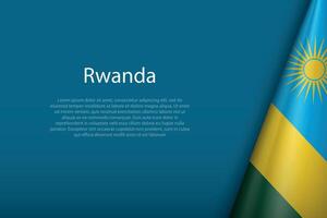 rwanda nationell flagga isolerat på bakgrund med copy vektor