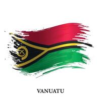 Grunge Flagge von Vanuatu, Bürste Schlaganfall Vektor