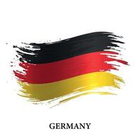 grunge flagga av Tyskland, borsta stroke vektor