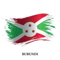 Grunge Flagge von Burundi, Bürste Schlaganfall Vektor