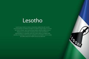 lesotho nationell flagga isolerat på bakgrund med copy vektor