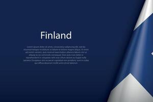 Finnland National Flagge isoliert auf Hintergrund mit Copyspace vektor