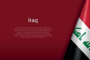 irak nationell flagga isolerat på bakgrund med copy vektor