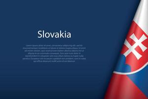 slovakia nationell flagga isolerat på bakgrund med copy vektor