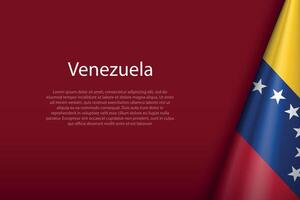 Venezuela National Flagge isoliert auf Hintergrund mit Copyspace vektor