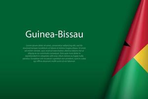 Guinea-Bissau National Flagge isoliert auf Hintergrund mit Copyspace vektor