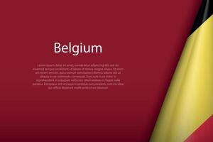 Belgien National Flagge isoliert auf Hintergrund mit Copyspace vektor
