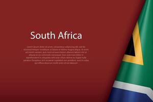 Süd Afrika National Flagge isoliert auf Hintergrund mit Copyspace vektor