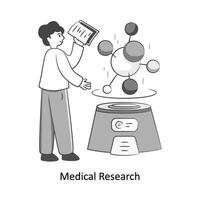 medicinsk forskning platt stil design vektor illustration. stock illustration