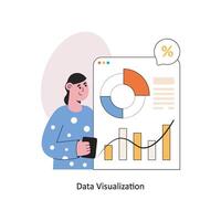 Daten Visualisierung eben Stil Design Vektor Illustration. Lager Illustration