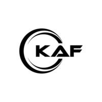 kaf brev logotyp design, inspiration för en unik identitet. modern elegans och kreativ design. vattenmärke din Framgång med de slående detta logotyp. vektor