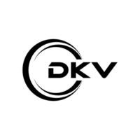 dkv brev logotyp design, inspiration för en unik identitet. modern elegans och kreativ design. vattenmärke din Framgång med de slående detta logotyp. vektor