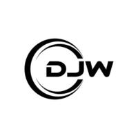 djw brev logotyp design, inspiration för en unik identitet. modern elegans och kreativ design. vattenmärke din Framgång med de slående detta logotyp. vektor