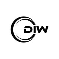 diw brev logotyp design, inspiration för en unik identitet. modern elegans och kreativ design. vattenmärke din Framgång med de slående detta logotyp. vektor