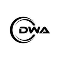 dwa Brief Logo Design, Inspiration zum ein einzigartig Identität. modern Eleganz und kreativ Design. Wasserzeichen Ihre Erfolg mit das auffällig diese Logo. vektor