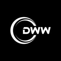 dww brev logotyp design, inspiration för en unik identitet. modern elegans och kreativ design. vattenmärke din Framgång med de slående detta logotyp. vektor