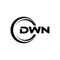 dwn brev logotyp design, inspiration för en unik identitet. modern elegans och kreativ design. vattenmärke din Framgång med de slående detta logotyp. vektor