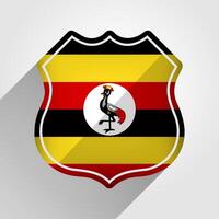 Uganda Flagge Straße Zeichen Illustration vektor