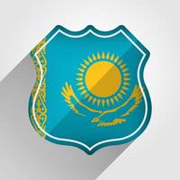 kazakhstan flagga väg tecken illustration vektor