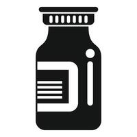 medizinisch Flasche Tabletten Symbol einfach Vektor. stark Trank Ergänzung vektor