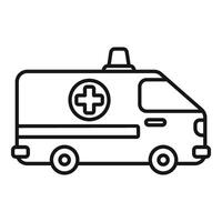 Krankenwagen Auto Symbol Gliederung Vektor. geduldig gesund Ort vektor