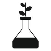 bio Pflanze Flasche Symbol einfach Vektor. Technologie Experiment vektor
