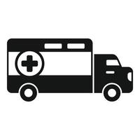 Notfall Krankenwagen Auto Symbol einfach Vektor. geduldig Behandlung vektor