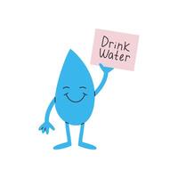 dricka vatten koncept vektor