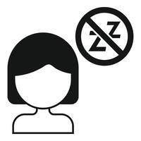 weiblich Alter Depression Symbol einfach Vektor. Menopause Zyklus vektor