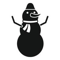 Design Schneemann Symbol einfach Vektor. süß Emotion Aufkleber vektor