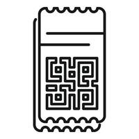 Promo qr Code Symbol Gliederung Vektor. Paket Abzug Sozial vektor