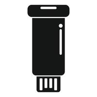 USB Blitz Erinnerung Symbol einfach Vektor. Maschine Mikro Größe vektor