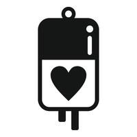 Spende Blut Paket Symbol einfach Vektor. Finanzen Teilen vektor