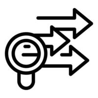 der Verkehr Organisation System Symbol Gliederung Vektor. Navigation Verwaltung vektor