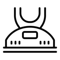 Angebot Kapuze Symbol Gliederung Vektor. Ofen Haushalt Gerät vektor