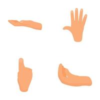 olika gest ikoner uppsättning tecknad serie vektor. gest av mänsklig hand vektor