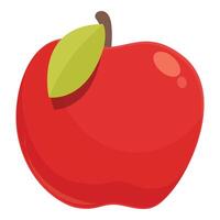 röd äpple frukt ikon tecknad serie vektor. löpare mat sport vektor