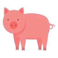 klein Schwein Symbol Karikatur Vektor. gesund Bauernhof Tier vektor