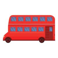 gammal London buss ikon tecknad serie vektor. resa brittiskt turist vektor