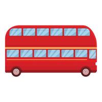 trafik London buss ikon tecknad serie vektor. Turné främre vektor