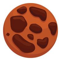 Schokolade Ball Symbol Karikatur Vektor. Comic Essen Kakao vektor